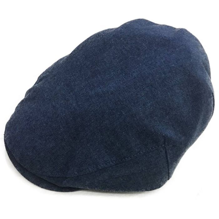 100% Cotton Classic Flat Cap-Navy