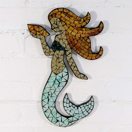 Mosaic Mermaid Plaque 40x35cm