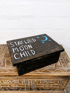 "Stay Wild Moon Child" Wooden Box