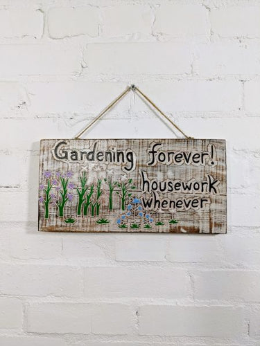 'Gardening Forever' Wall Plaque
