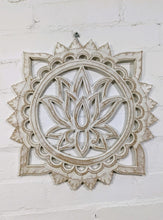 White Lotus Wooden Wall Plaque