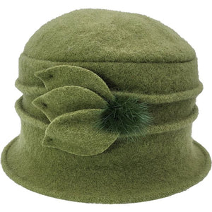Women's Wool Vintage Cloche Hat