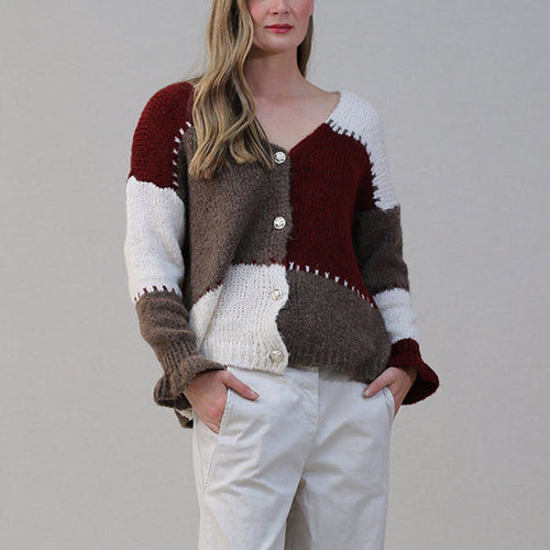 Boxy Colour Block Cardi