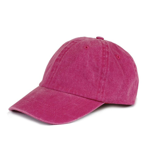 Ladies Plain Washed Baseball Cap
