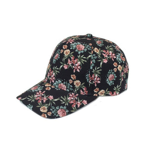 Flower Print Baseball Cap