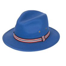 Fedora Hat With Ribbon Stripe Band