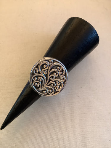 Tree of Life Electroform Ring 925 Silver