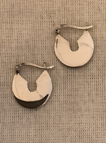 Flat 'U' Silver Hoop