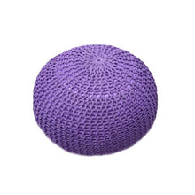 Chunky Knitted Pouffe-