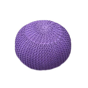 Chunky Knitted Pouffe-