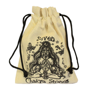 Chakra Balancing Set, 7 Stones and Pouch