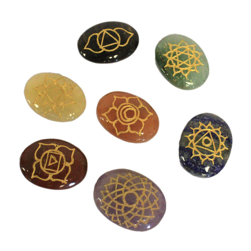 Oval Chakra Stone Set Large