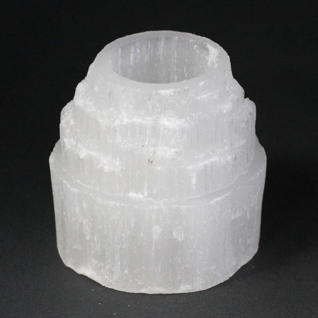 Mountain Top Selenite Candle/Tealight Holder