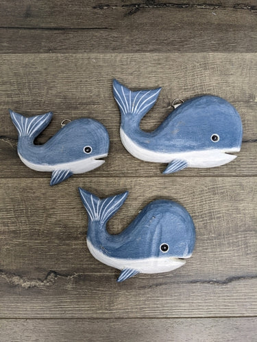 Set Of 3 Wall Mounted Whales