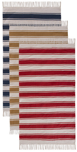 Rug, Cotton Stripe, Various Colours 90 x 150cm