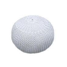 Chunky Knitted Pouffe-