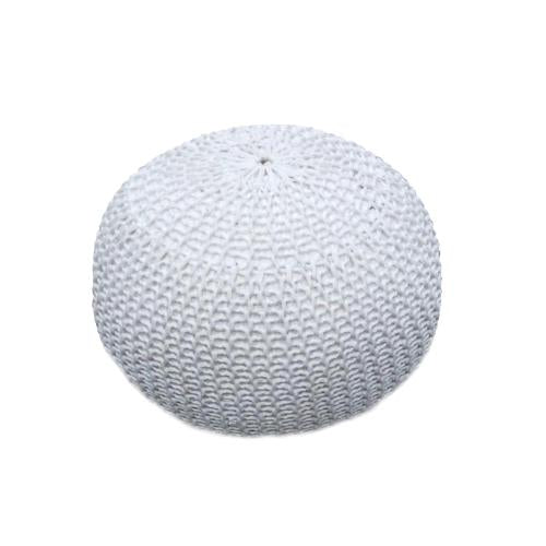 Chunky Knitted Pouffe-