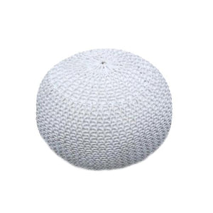 Chunky Knitted Pouffe-