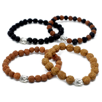 Rudraksha Beaded Buddha Bracelet