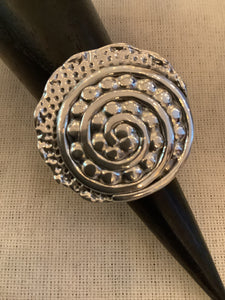 Spiral Disc Chunky 925 Thai Silver Ring