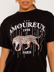 Tee Shirt Leopard Print