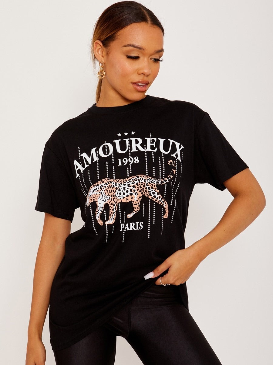 Tee Shirt Leopard Print