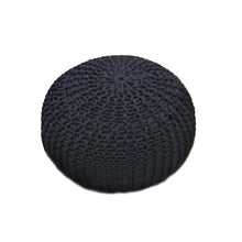Chunky Knitted Pouffe-