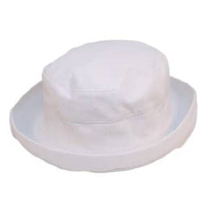 Natural Linen Sun Hat with SMALL Turn-up Brim