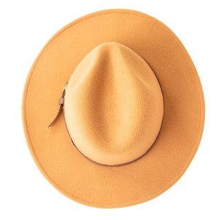 Natural Felt Fedora With Stud Belt Band