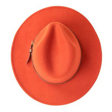 Rust Felt Fedora With Stud Belt Band