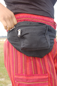 Bum bag, fanny pack, hip pack, cotton, handmade in Nepal from 100% cotton fabric