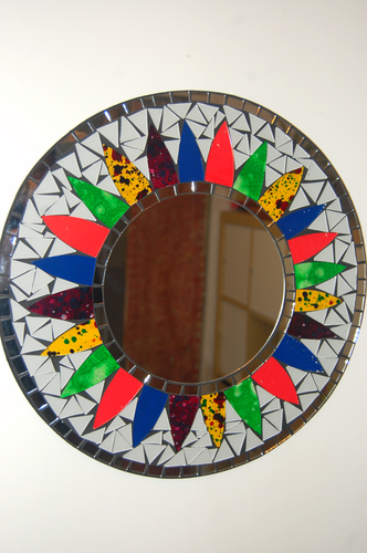 Mirror, Round, Mosaic Sunburst Design - Various Sizes