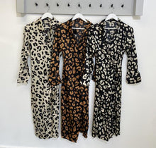 Leopad Drape Wrap Dress