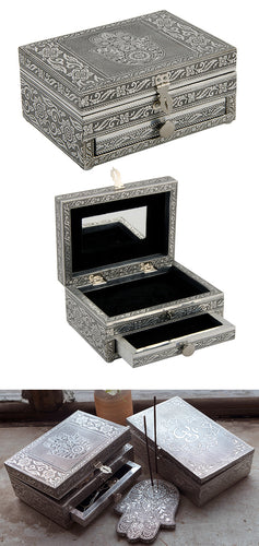 Jewellery box with drawer-Hamsa
