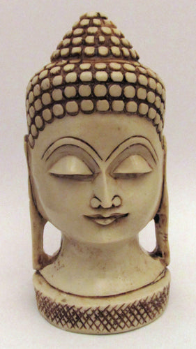 Indian deity, murti, buddha head statue, spiritual gift, hand crafted in India