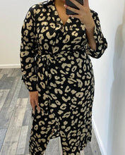 Leopad Drape Wrap Dress