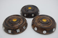 Incense holder, wooden, Indian, circular, round design