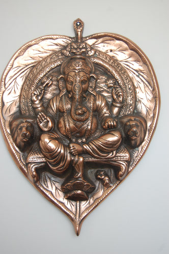 Ganesh Wall Plaque, Metal - Various Designs