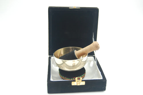 Tibetan Singing Bowl Set - with Case, Cushion and Wand