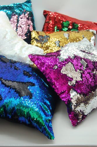 Cushion Covers, Mermaid Tail Sequins - Various Colours