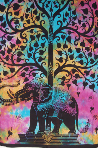 Throw, Wall Hanging, Tapestry - Elephant Tree