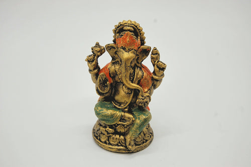 Ganesh statue - 12 cm, gold