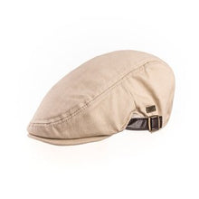 Cotton Flat Cap with Buckle Adjuster