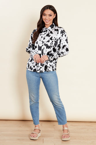 Mono Long Sleeve Satin Shirt