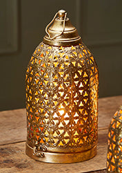 Antique Gold Cutwork Lantern