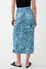 Satin Ruched Printed Mini Skirt