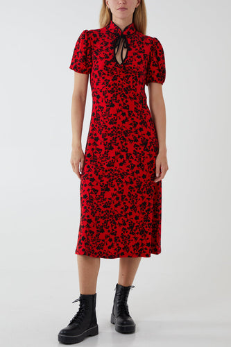 KEY Hole Fit & Flare Dress