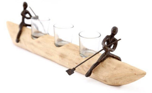 Tealight Candle Holder Men Rowing
