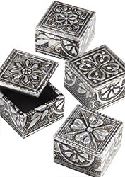 Mini Silver Embossed Box