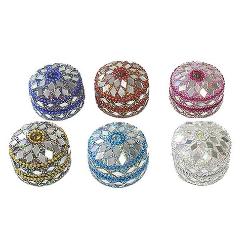 Oval M Glitter Trinket Boxes